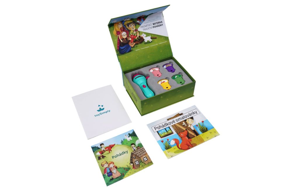 ToySimply Dětská promítací baterka 4 tradiční pohádky