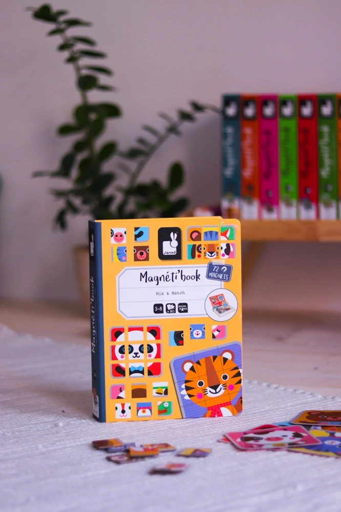 Magnetická kniha-puzzle-zvířátka