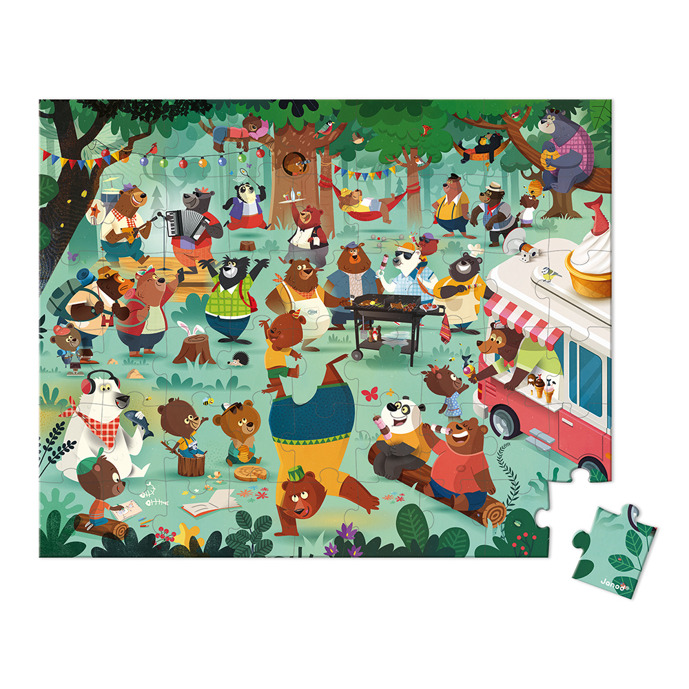 Janod Puzzle Rodina medvědů 54 dílků