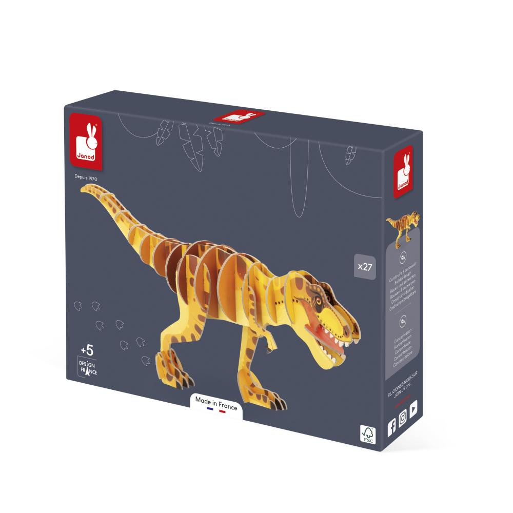 Janod Dřevěné 3D puzzle T-Rex